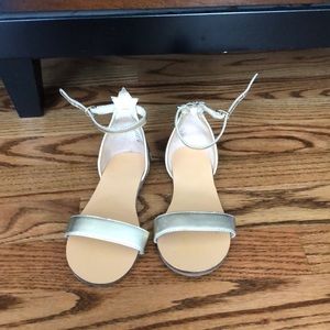 Gold Pineapple Ankle Strap Sandal